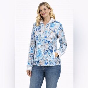 DOLCEZZA Stylish Blue and Brown Women's Jacket NWT